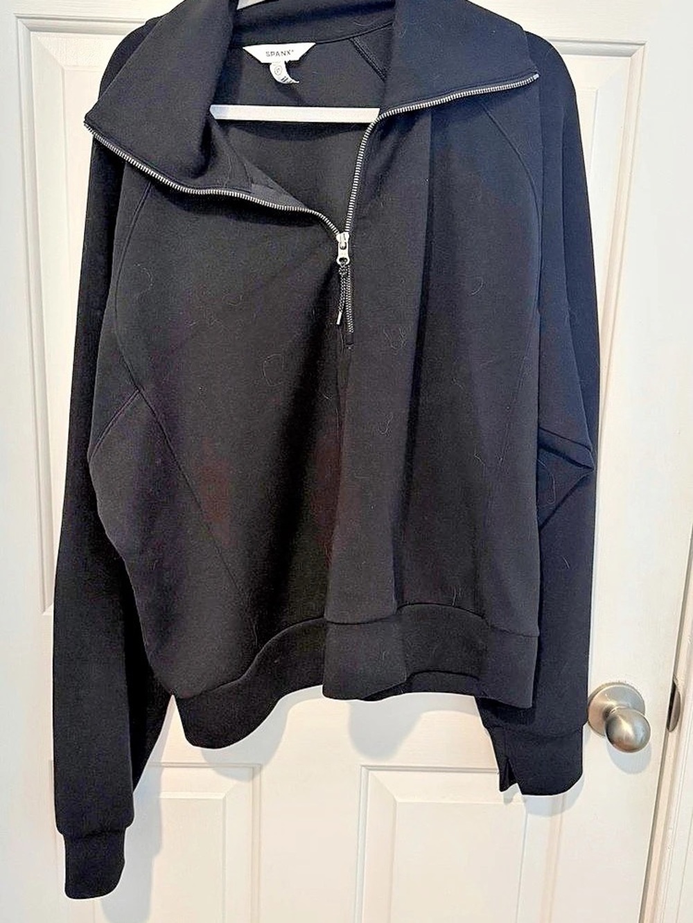 Spanx AirEssentials Half Zip Pullover Black